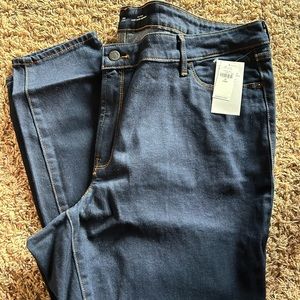 Old navy plus size jeans size 22 long mid rise pop icon skinny NWT